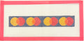 Rectangular Needlepoint Canvas with Circular Pattern/Design