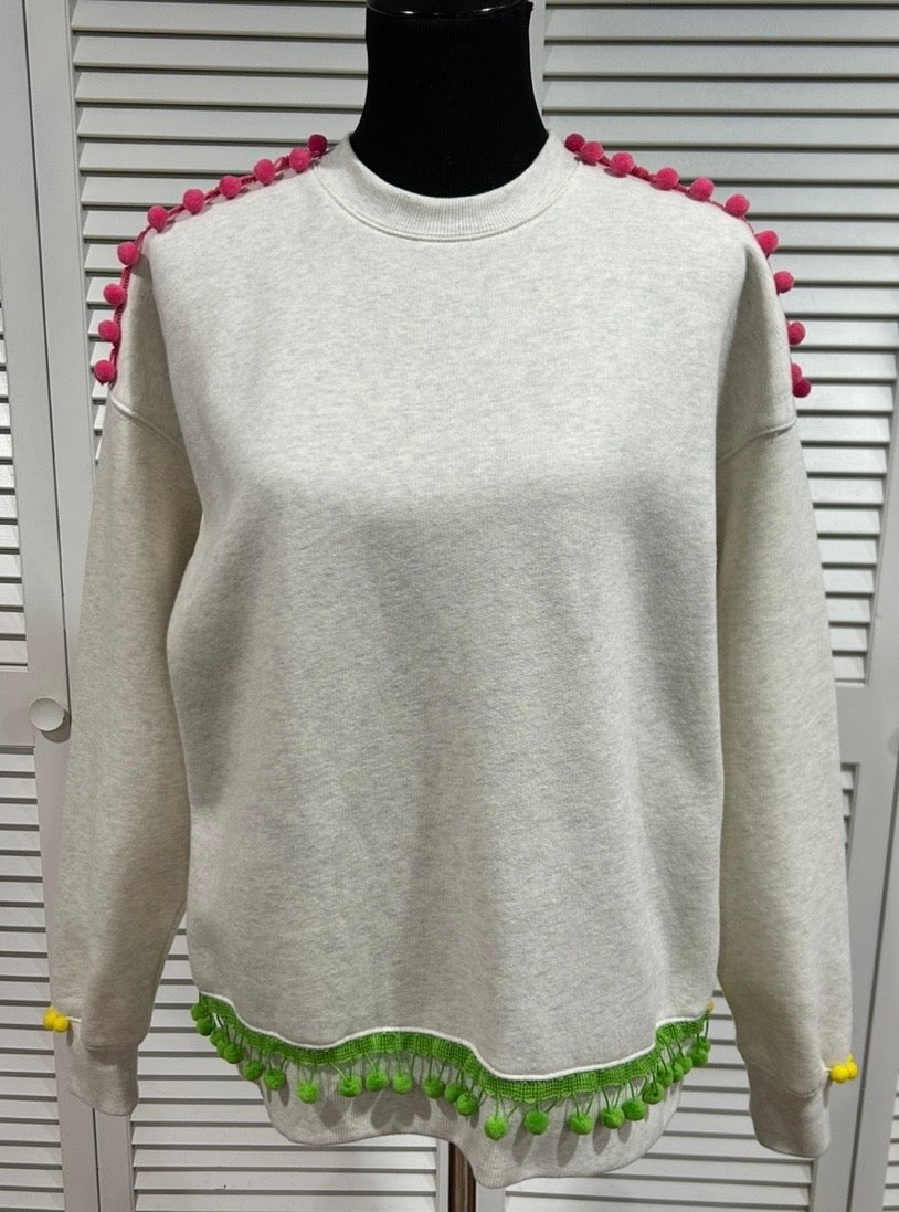 Pom Pon Fringe Sweatshirt