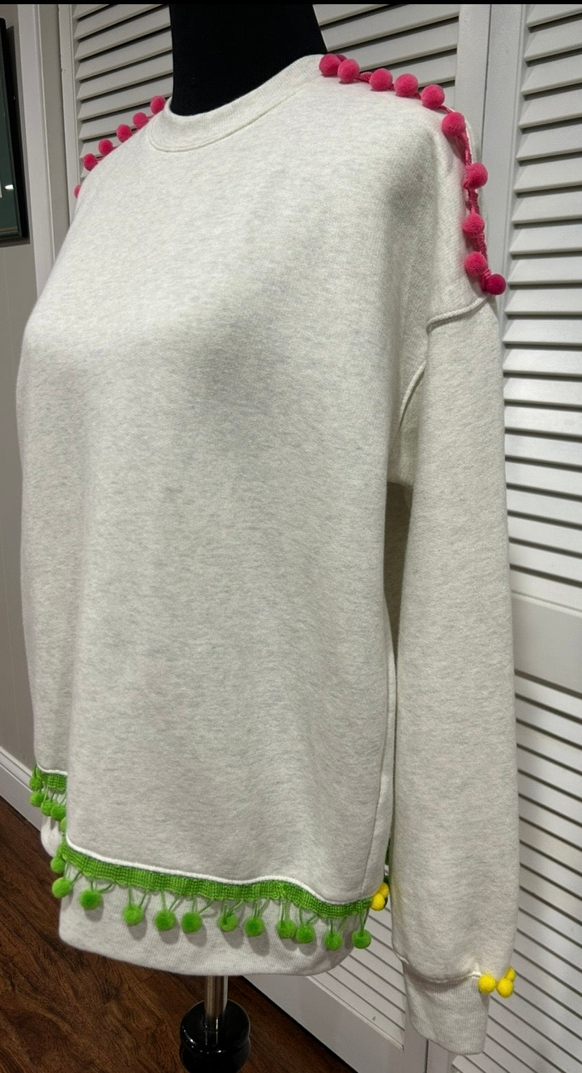 Pom Pon Fringe Sweatshirt