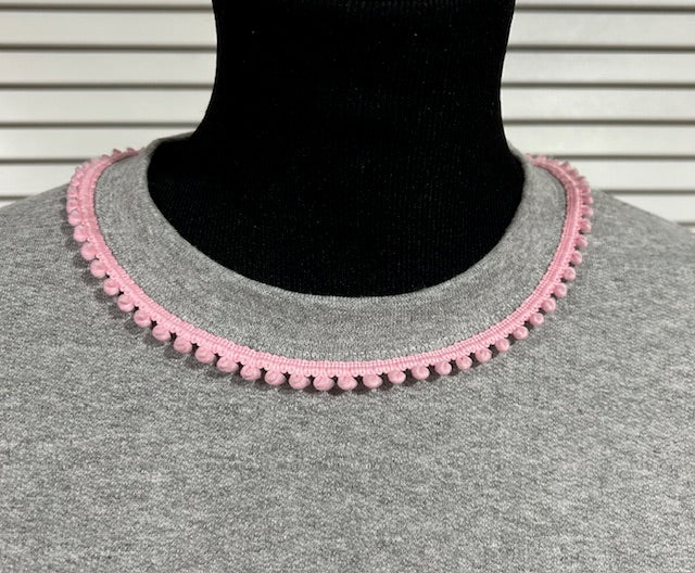 Light Heather Grey Sweatshirt with Trims at Neck and Armholes