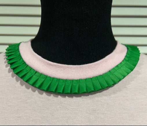 Pale Pink, Short Sleeved Tee w Ribbon and Pearl trims