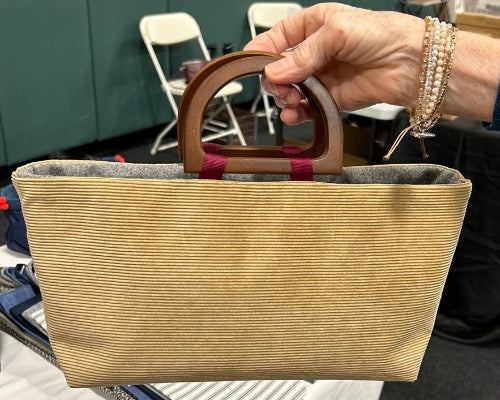 Tan Corduroy Small Bermuda Bag
